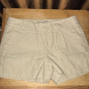Banana Republic gold shimmer shorts sz 0